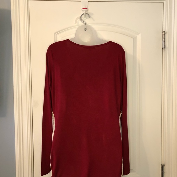 NIP Kate & Mallory Cranberry Red Top, Size Large - Picture 9 of 12
